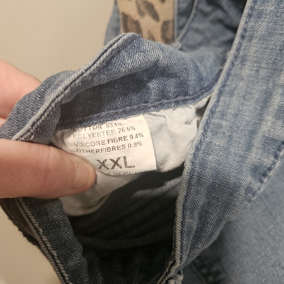 Southern Stitch Boutique Jeans with Leopard Print XXL - Picture 4 of 4